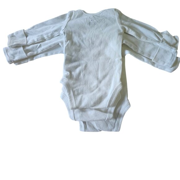 Carter’s Just One You Newborn White Longsleeve Onesies – Set of 3 Baby Basics - Picture 5 of 5